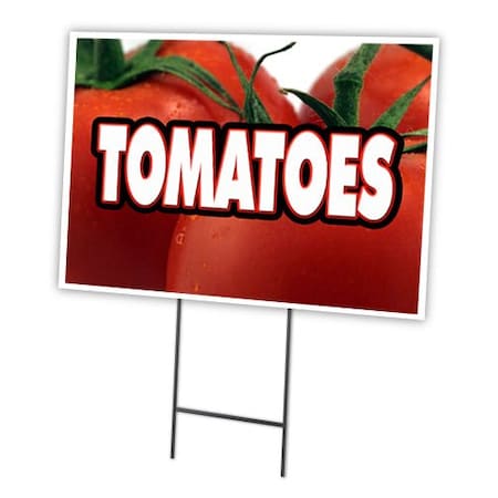 Signmission Tomatoes Yard Sign & Stake outdoor plastic coroplast window, C-1824-DS-Tomatoes C-1824-DS-Tomatoes